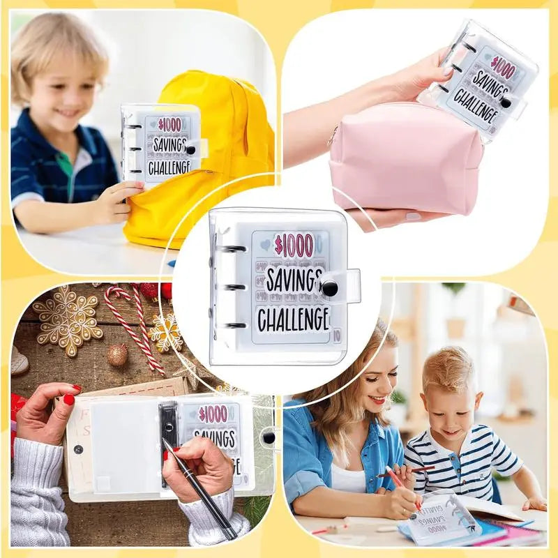 Luxiko $1000 Savings Challenge Binder – Reusable Budget Planner with Cash Envelopes, Money Saving Organizer & Finance Tracker Book