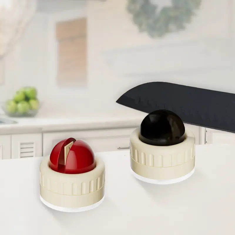 Luxiko Kitchen Knife Sharpener with Suction Base – Quick & Efficient Sharpening Tool, Non-Slip Manual Sharpening Stone for Knives & Blades