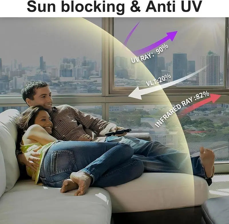 Luxiko One Way Mirror Window Film – Privacy Reflective Glass Tint | UV & Heat Control Solar Window Film for Home & Office