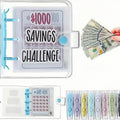 Luxiko $1000 Savings Challenge Binder – Reusable Budget Planner with Cash Envelopes, Money Saving Organizer & Finance Tracker Book