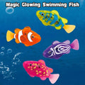 Luxiko Magic Glowing Swimming Fish Toy (4PCS) – Water Activated Interactive Bath Toy for Kids, Babies & Toddlers, Light-Up Robot Fish Gift