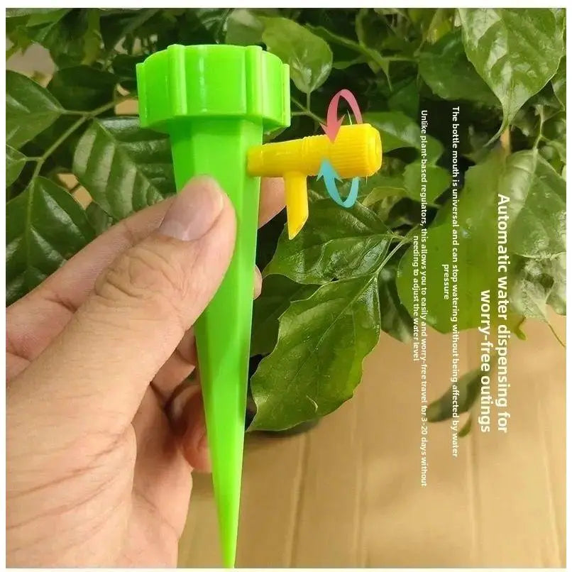 Luxiko 6PCS Automatic Plant Watering System – Adjustable Drip Irrigation Devices with Timer Control, Self-Watering Spikes for Indoor & Outdoor Plants