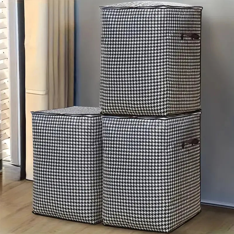 Luxiko 3PCS Extra Large Storage Bags 47.5 Gallon – Heavy-Duty Clothes & Bedding Organizer, Dust-Proof Under-Bed Storage Containers for Moving & Travel