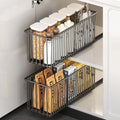 Luxiko Pull-Out Cabinet Organizer Basket – Under Sink Sliding Storage Rack | Space-Saving Kitchen Cabinet Organizer for Pantry & Bathroom