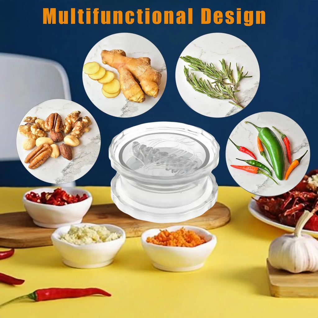 Luxiko Manual Garlic Twister & Masher – Multifunctional Garlic Mincer Grinder for Onion, Ginger, Herbs & Nuts, Durable Kitchen Crusher Tool