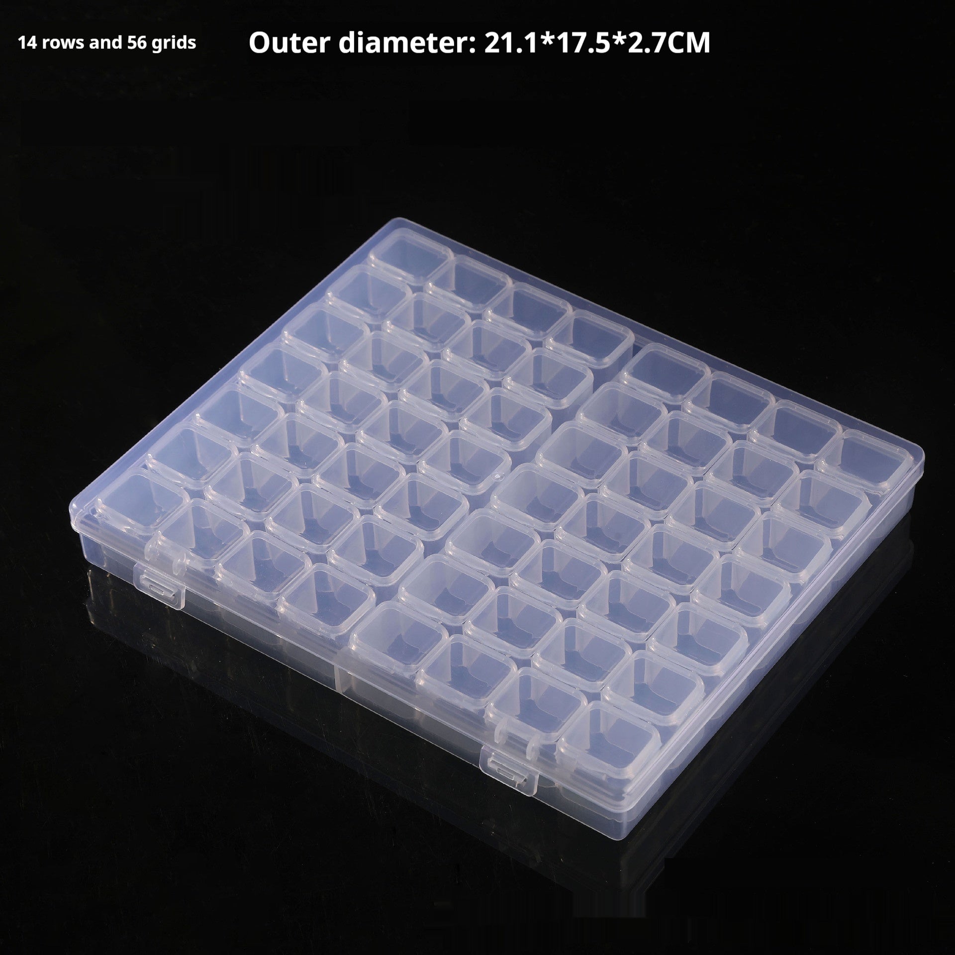 Luxiko 28-Grid Diamond Painting Storage Box – Organizer Container for Diamond Embroidery Beads, Jewelry & Craft Accessories with Label Stickers (No Diamonds, No Tool Kit)